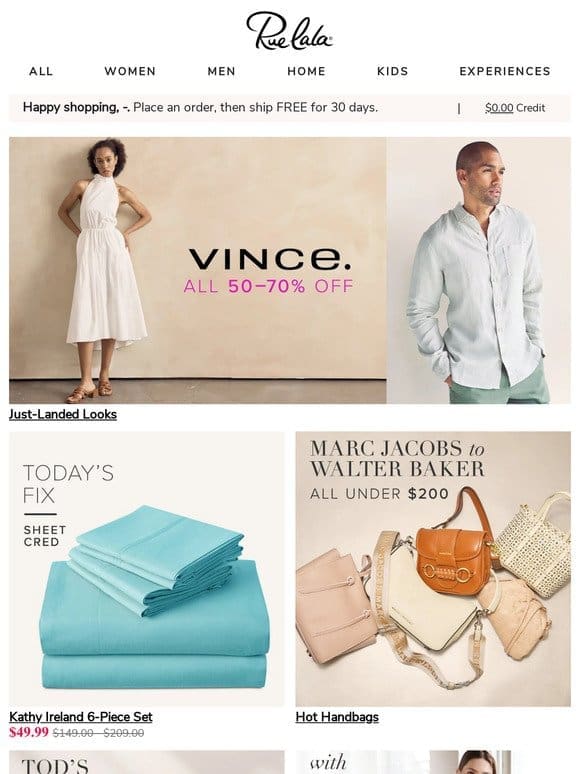 OMG!!! New Vince All 50 – 70% Off • Marc Jacobs to Walter Baker All Under $200