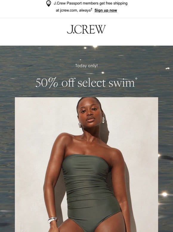 One-day sale: 50% off select swim