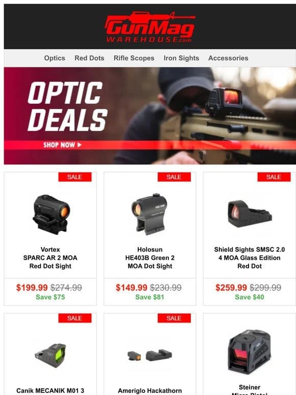 Optic Deals You Don’t Want To Miss | Vortex Sparc AR 2MOA Red Dot Sight for $200