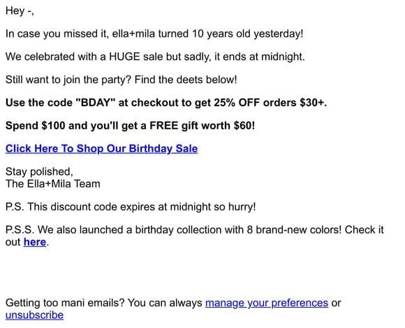 Our 10th Birthday Sale is ending…