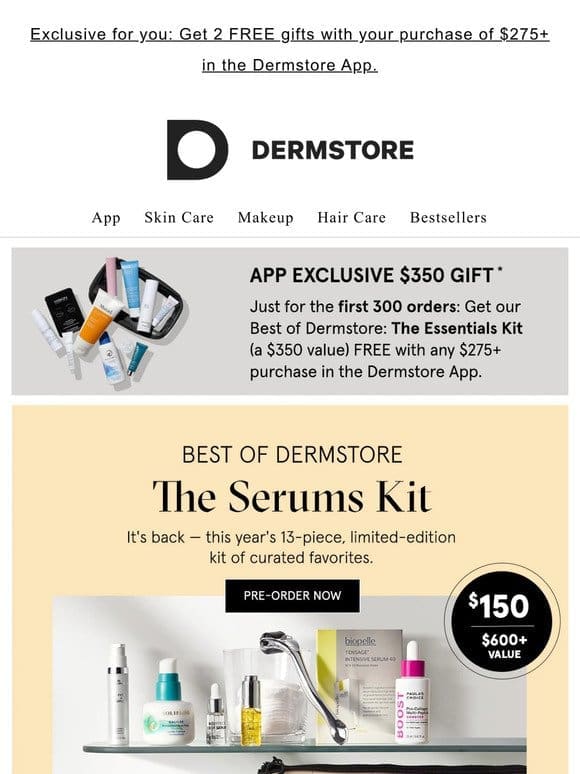 Our 13-piece Serums Kit is back — pre-order yours now