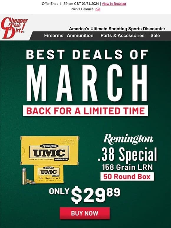 Our Best Deals of March Are Back for a Limited Time!