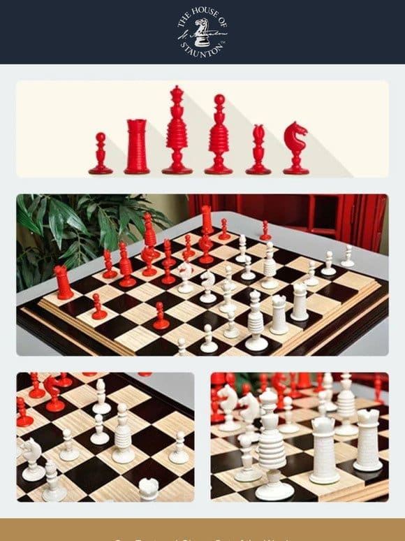 Our Featured Chess Set of the Week – The Washington Bone Luxury Chess Pieces – 4.4″