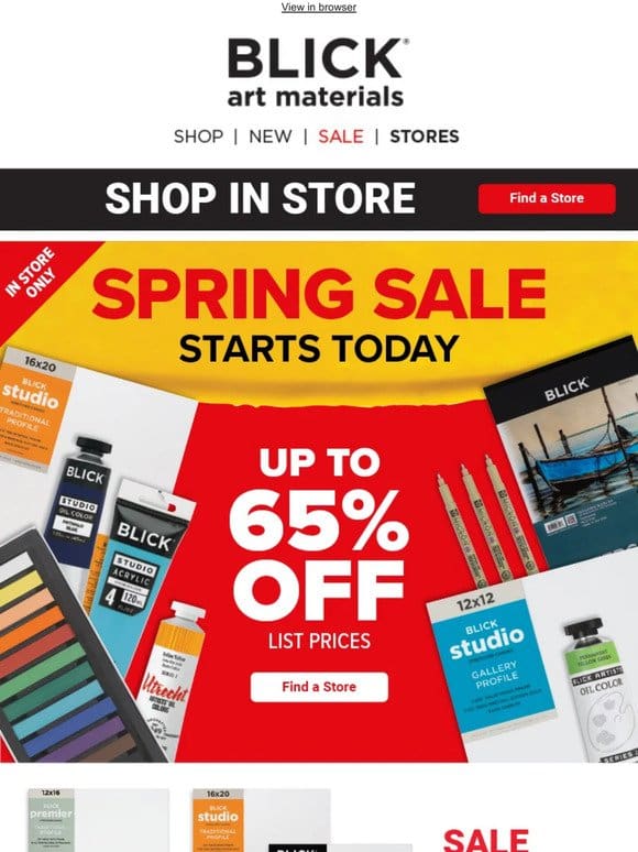 Our Spring Sale starts NOW!