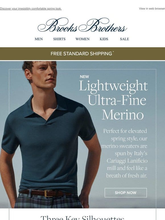 Our lightweight ultra-fine merino goes with…