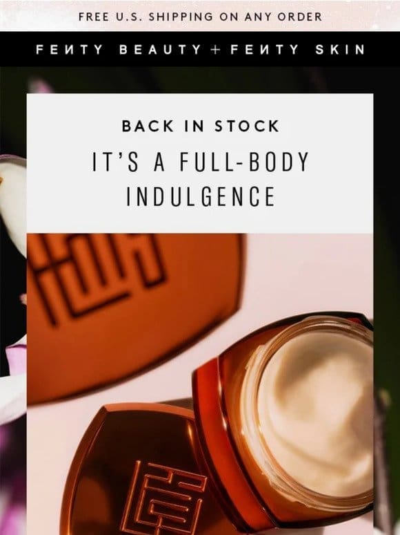 Our luxe body crème is now back in stock. Snatch it while you can.