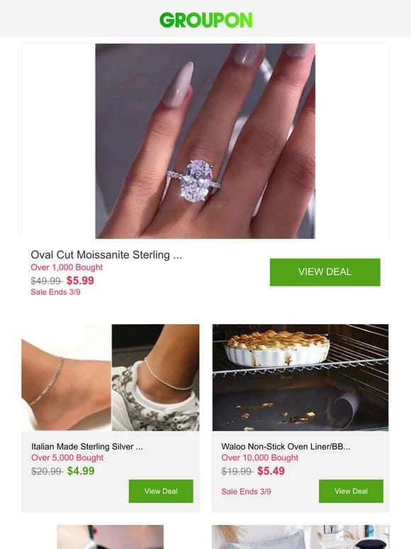 Oval Cut Moissanite Sterling Silver Ring and More
