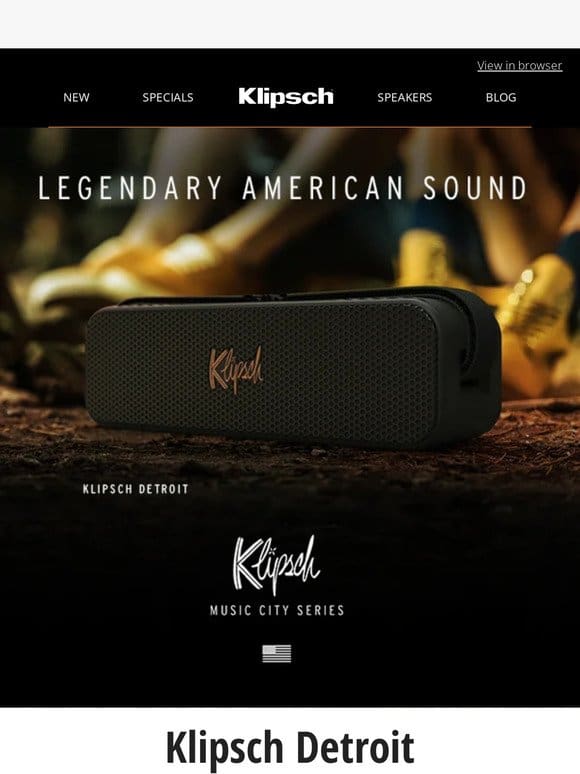 PRE-ORDER NOW | Klipsch Detroit Portable Bluetooth Speaker