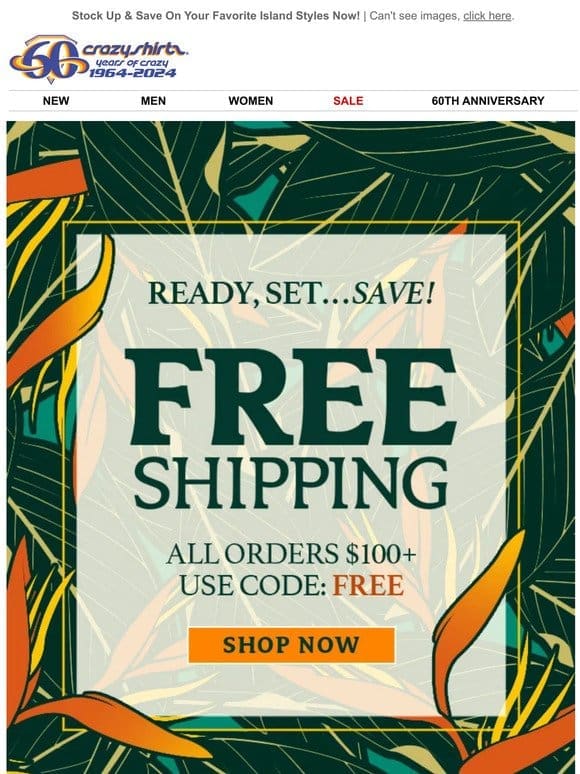 Paradise Found With FREE Shipping