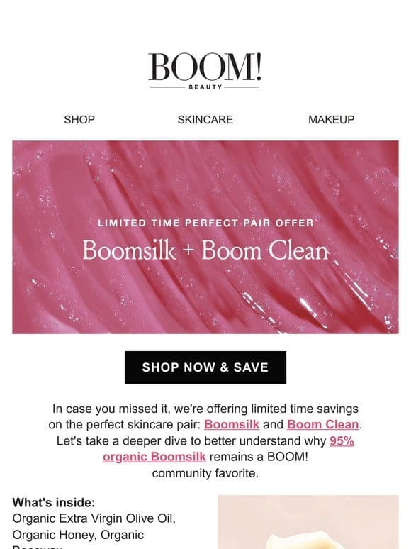 Perfect pair deal: Boomsilk + Boom Clean