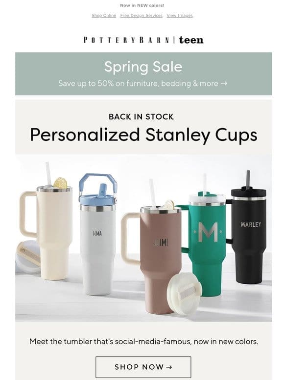 Personalized Stanley Cups are back in stock!