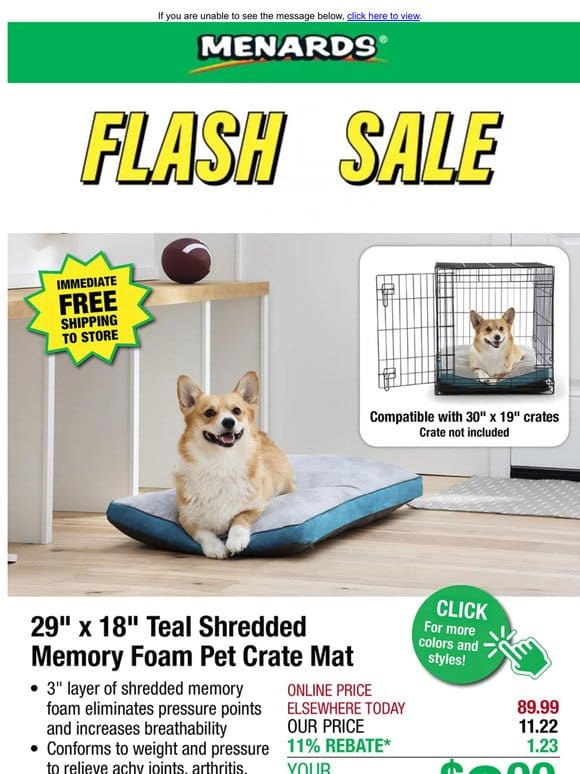 PetFusion® Elevated XL Outdoor Dog Bed ONLY $29.99 After Rebate*!