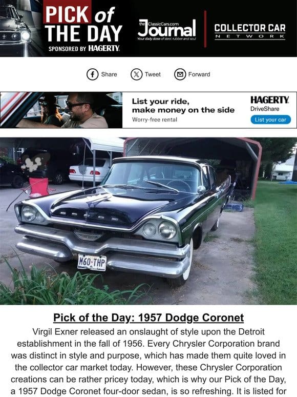 Pick of the Day: 1957 Dodge Coronet