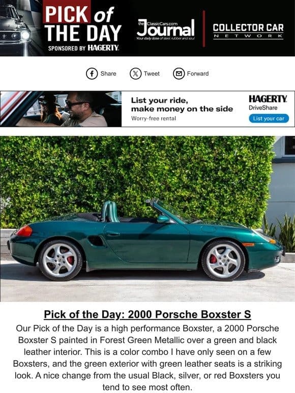 Pick of the Day: 2000 Porsche Boxster S