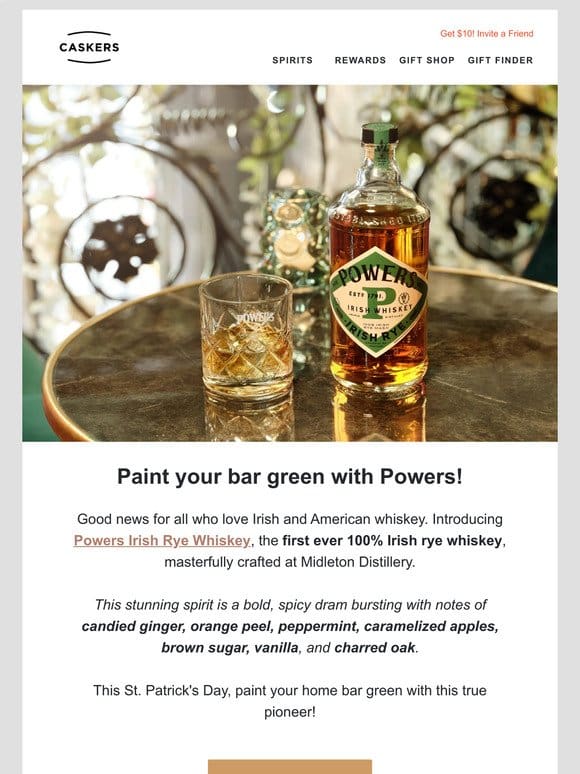 Powers Irish Rye: Your St. Patrick’s choice!