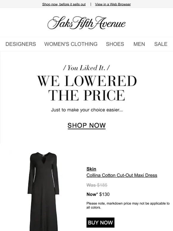 Price Drop Alert! Buy your Skin dress & more now…