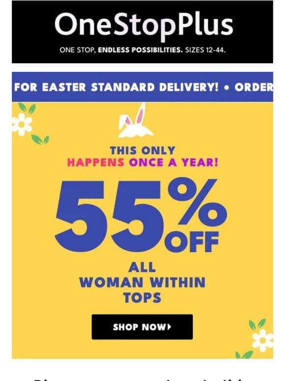 ***RE: 55% off ALL Women Within Tops