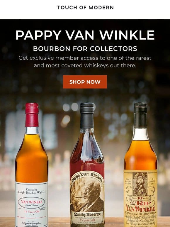 Rare Pappy Van Winkle Bourbon， Add to Cart While You Can