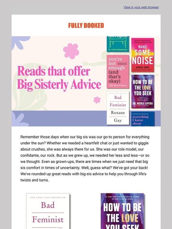 Reads That Offer Big Sisterly Advice