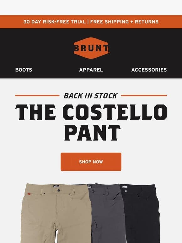 Restock Alert: The Costello Pant