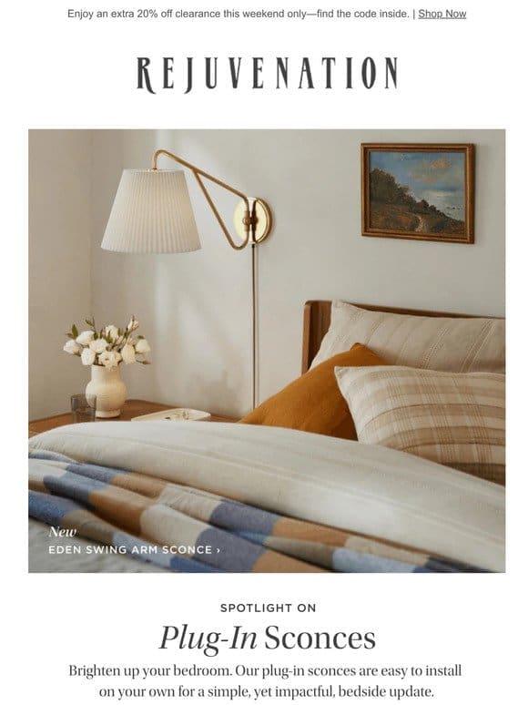 Revamp your bedroom lighting with plug-in sconces