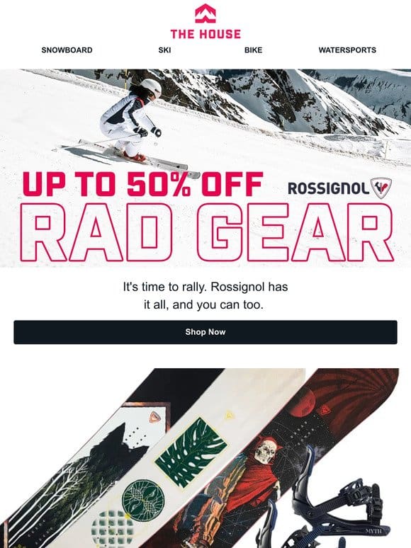 Ride & Rally with up to 50% off Rossignol