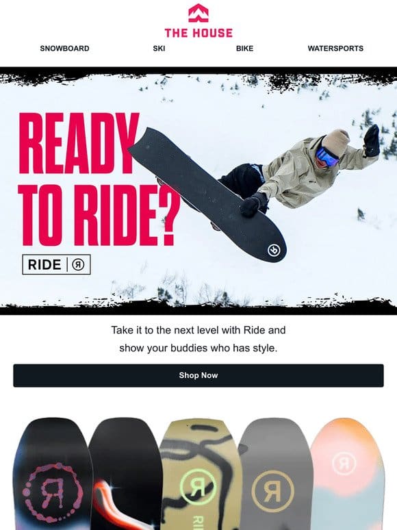 Ride Snowboards Starting at $210