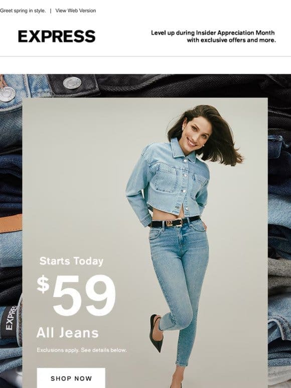 SALE’S HERE: $59 all jeans & $30+ all dresses