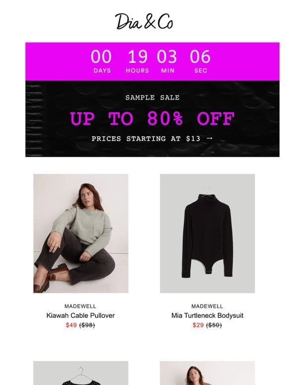 SAMPLE SALE Featuring Madewell Ends Tonight!