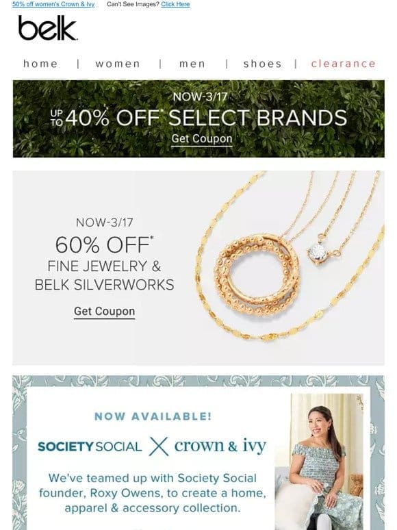 SIXTY PERCENT OFF fine jewelry ✨ Don’t forget to shine!