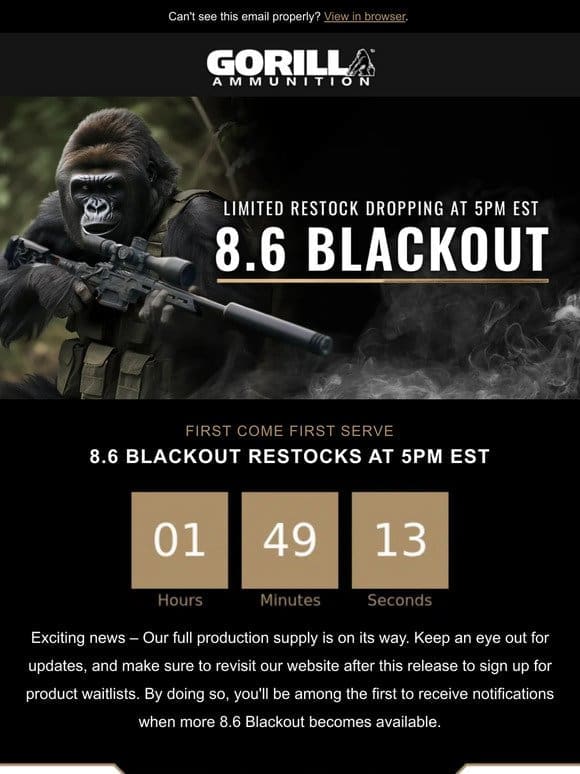 SOON: 8.6 Blackout Restocked & Reloaded