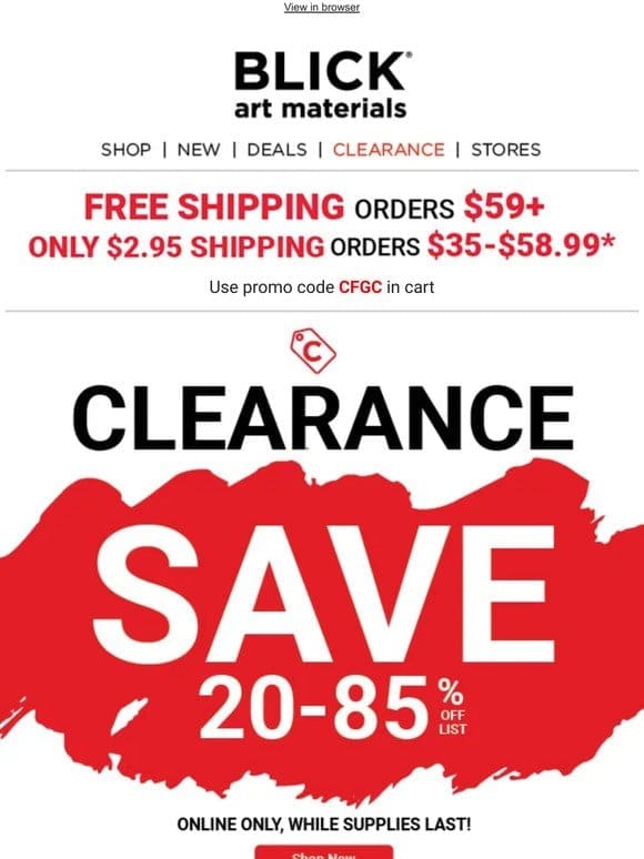 SPRING CLEARANCE   Savings are popping up!