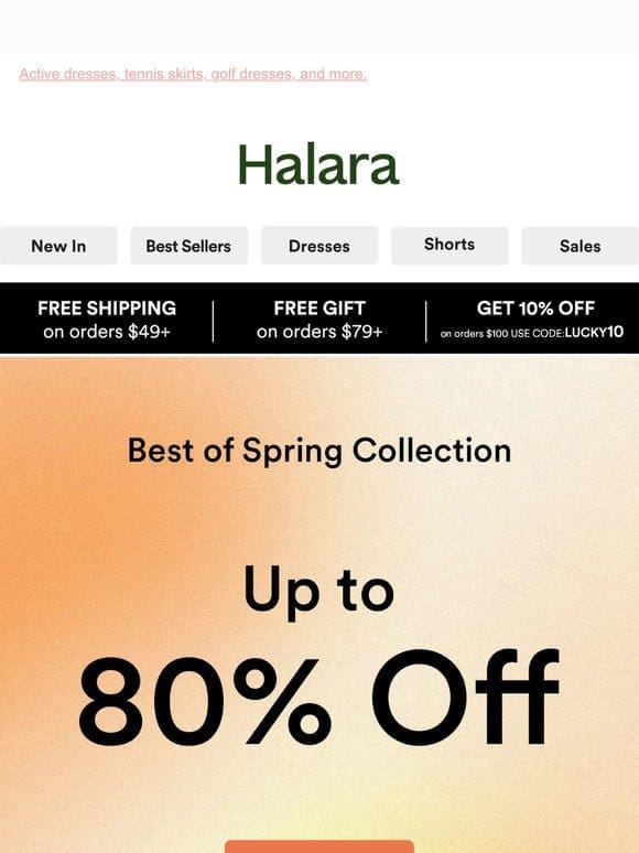 SPRING SALE — UP TO 80% OFF