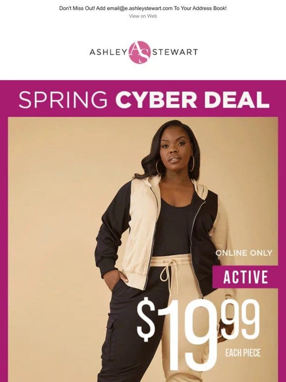 STARTS NOW! $19.99 Spring Cyber Deal