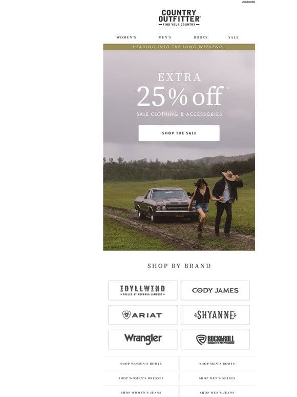Sale Clothing & Accessories Are An Extra 25% Off