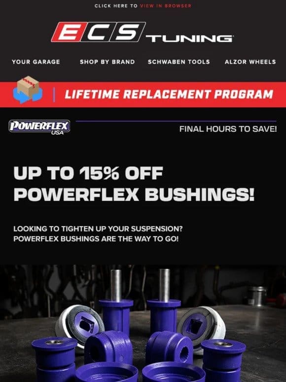 Save 15% on Powerflex for your Euro – Final Hours!