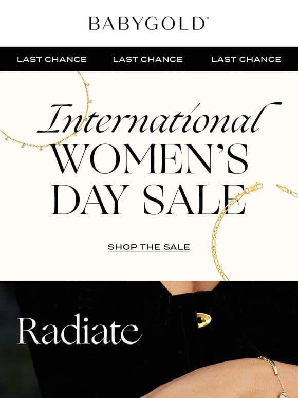 Save 20% for International Women’s Day