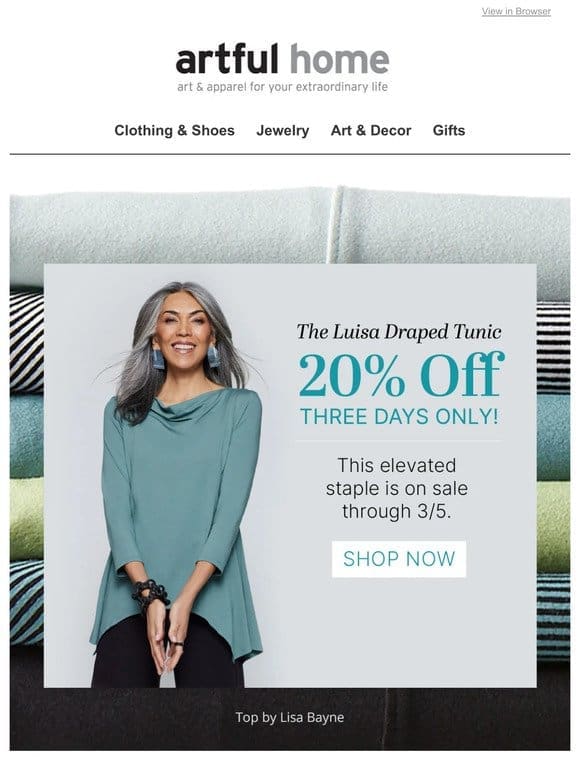 Save 20% on a Must-Have Top