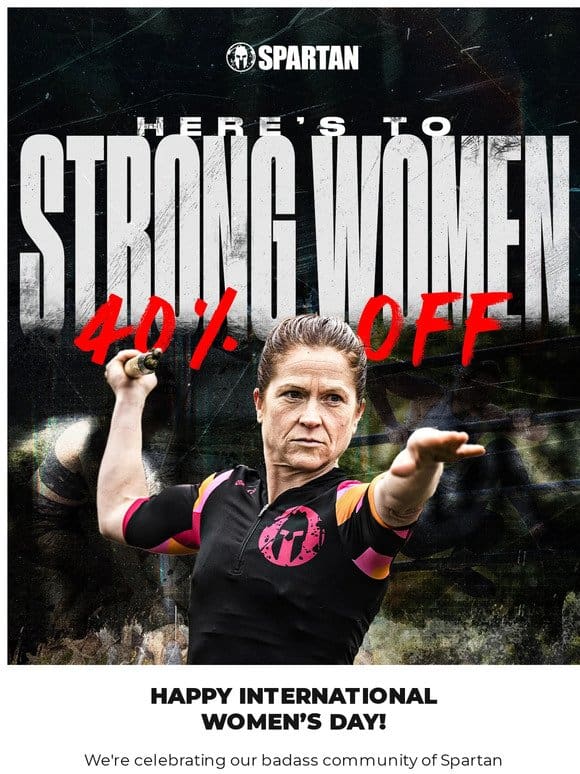 Save 40% off Women’s apparel today!