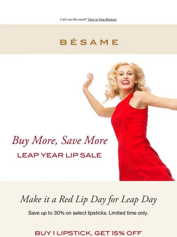 Save Up to 30% on Lipsticks