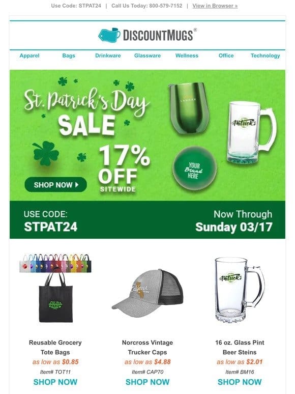 Save a Lot of Green: 17% Off Sitewide