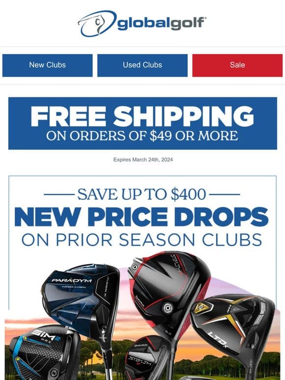 Save up to $400 on Prior Seasaon Clubs