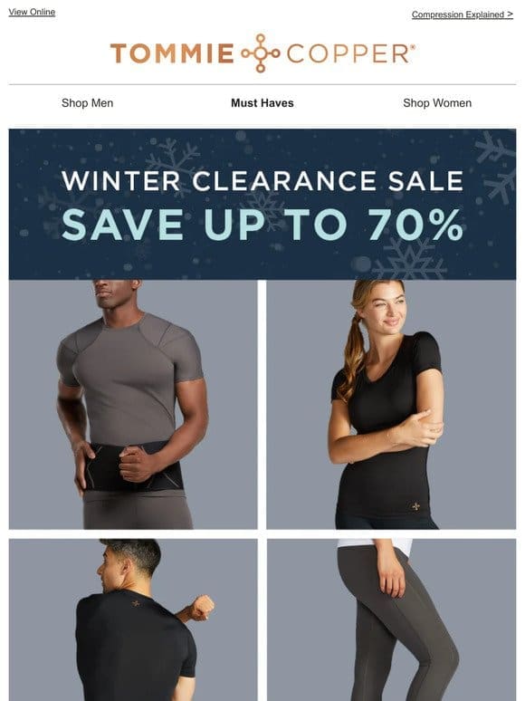 Save up to 70% | Winter Clearance Sale