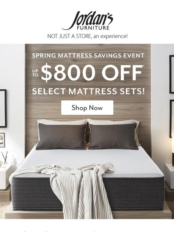 Save up to $800* on select mattress sets!