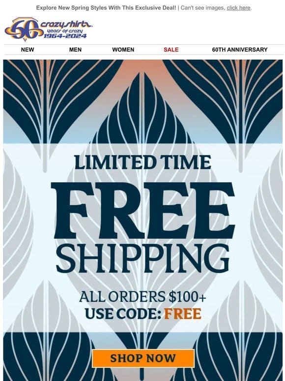 Say Aloha To Sitewide FREE Shipping  ️