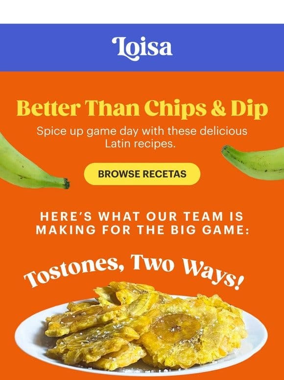 Score points with tostones on game day!