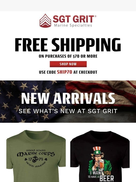 See What’s New + Free Shipping