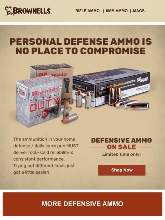 Select premium self defense ammo is On SALE
