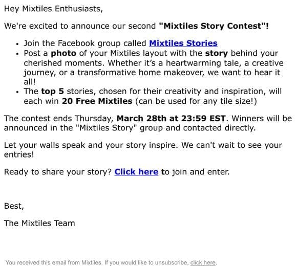 Share your Mixtiles story