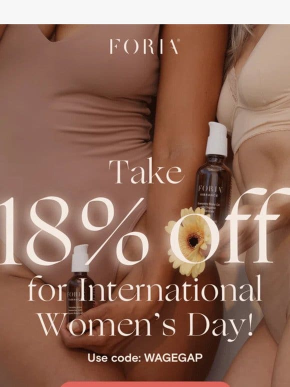 Shop 18% off for IWD!